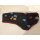 Stirnband Bio-Walkstoff, Punkte schwarz/bunt
