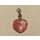Edelstein Herz Anhänger (viele Steine zur Auswahl) Cherry Quarz
