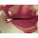 kleine Filz- Umhängetäschen "Blatt" Rosa / Pink