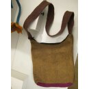 Filztasche Patchwork-Look, Braun / Rot Tasche
