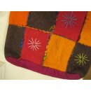 Filztasche Patchwork-Look, Braun / Rot Tasche
