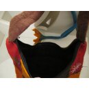 Filztasche Patchwork-Look, Braun / Rot Tasche