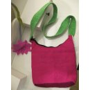 Filztasche Patchwork-Look, Grün / Pink Tasche