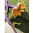 Filzband mit 1 Blüte Gelb / Lila
